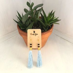 Boho Beaded Tassel Earrings